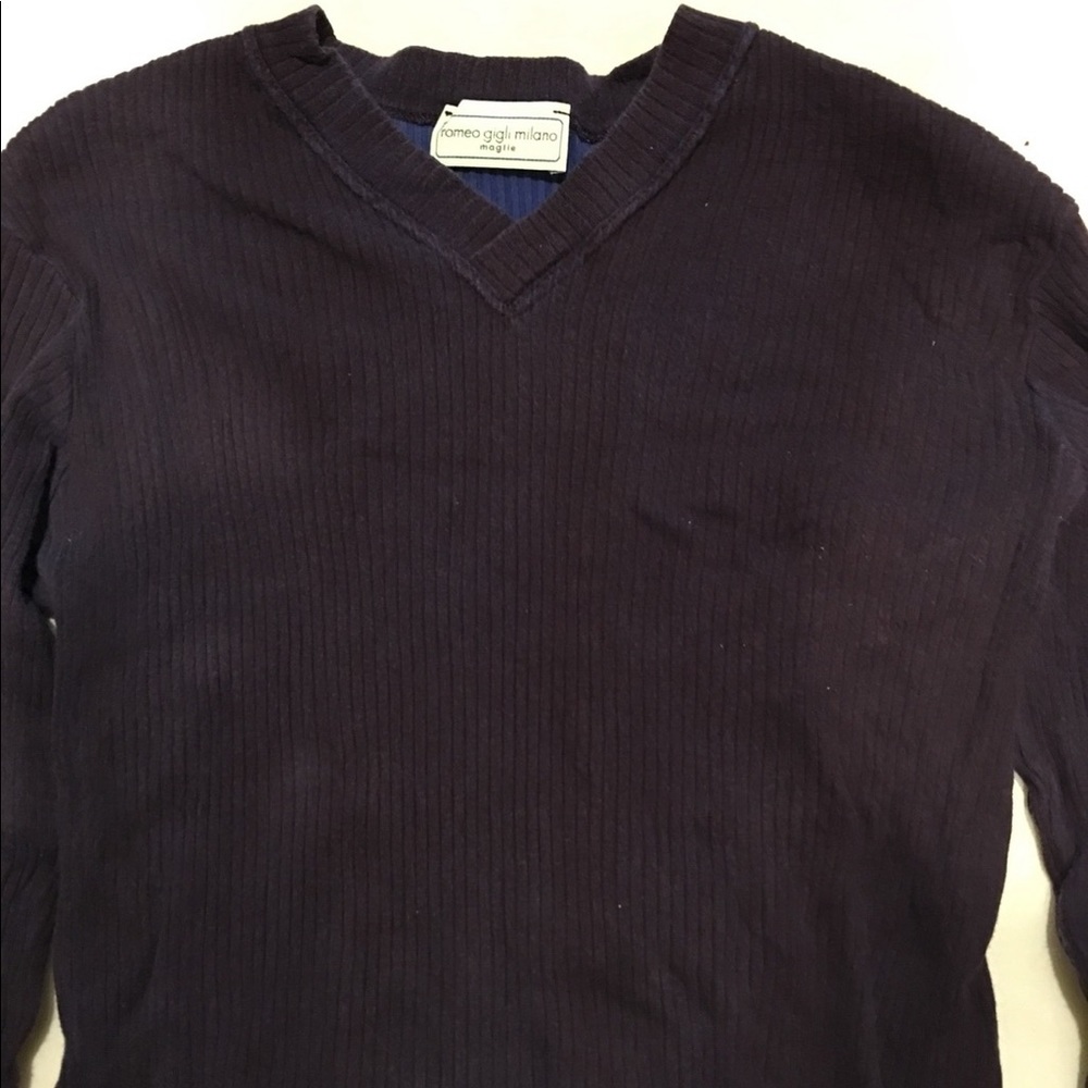 Romeo Gigli Ribbed Long Sleeve Shirt